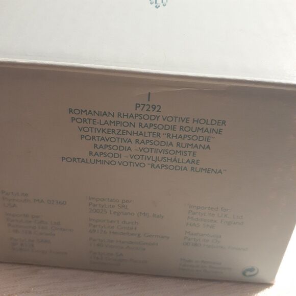 Partylite P7292 Romanian Rhapsody Votive Holder Tealight Holder Gold Details - Picture 2 of 5